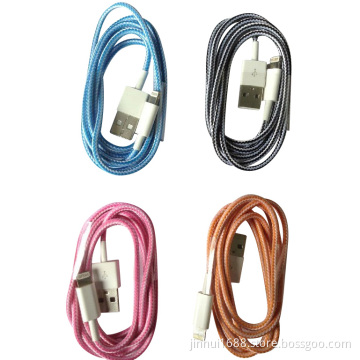 Fabric Knitted USB Cable for iPhone 5 (JH-fabric-01)